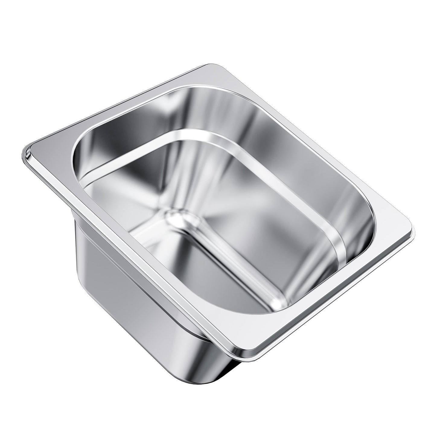 Rostfria ångpannor för hotell, storlek 1/6 x 100 mm djupa, 1,7 l ångpanna för bord, anti-sylt restaurangtillbehör återanvändbar rostfri cateringförvaring för hem, fest, restaurang, hotell, buffé, 6-pack