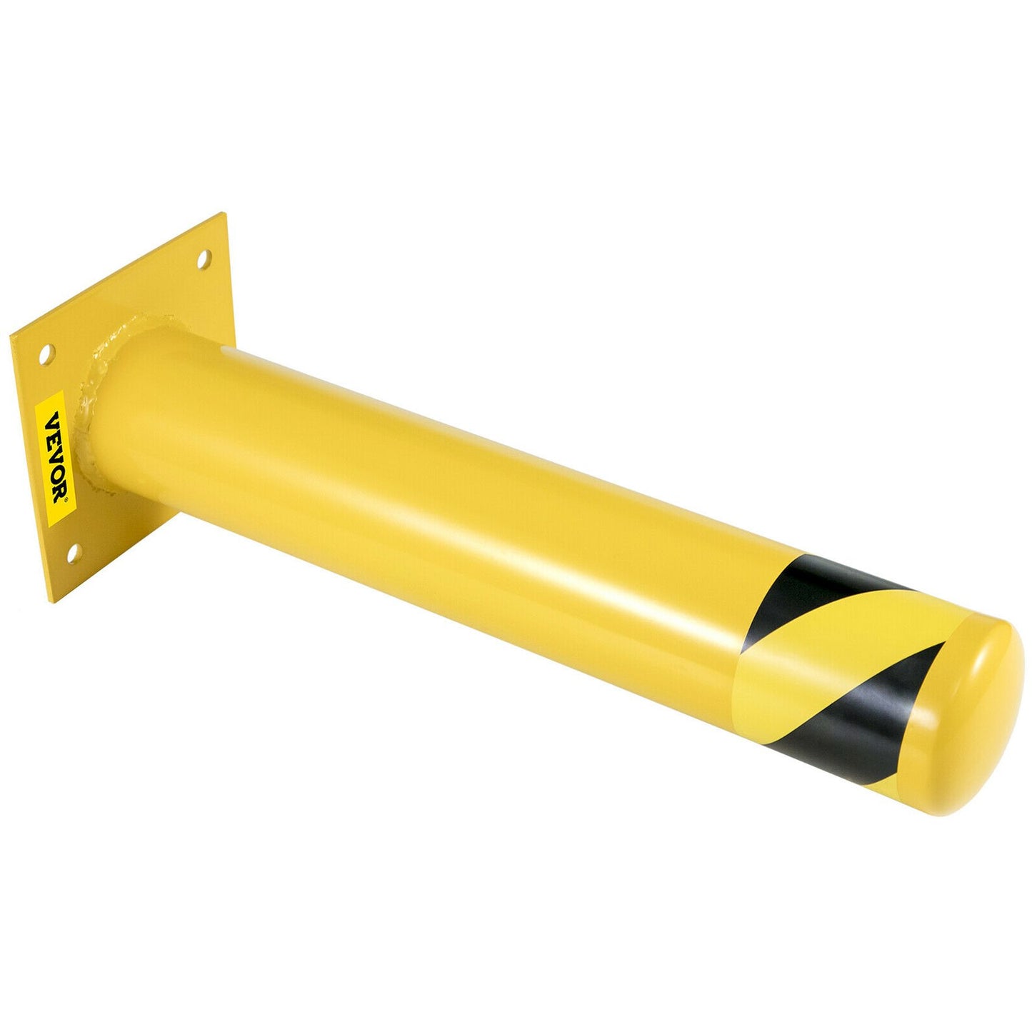 42"x5.5" Safety Bollard, 5-1/2" OD 42" Height Safety Barrier Bollard, Yellow Powder Coat Pipe Steel Safety Barrier, with 4 Free Anchor Bolts, for Traffic-Sensitive Area