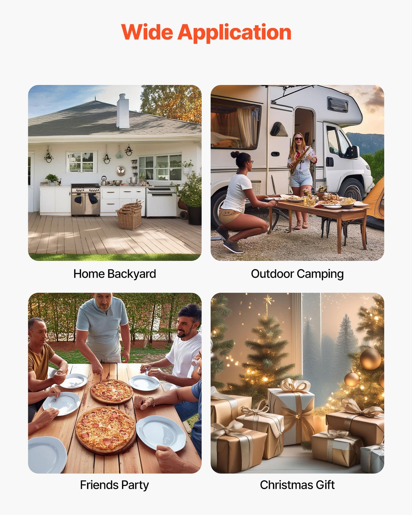 Outdoor Pizza Oven, 12 in Wood Fired Pizza Ovens, Pellet Pizza-Stove with Thermometer & Electric Rotation, Portable Pizza-Maker for Outside Backyard Patio Camping, Pizza-Stone, Carry Bag, Shovel