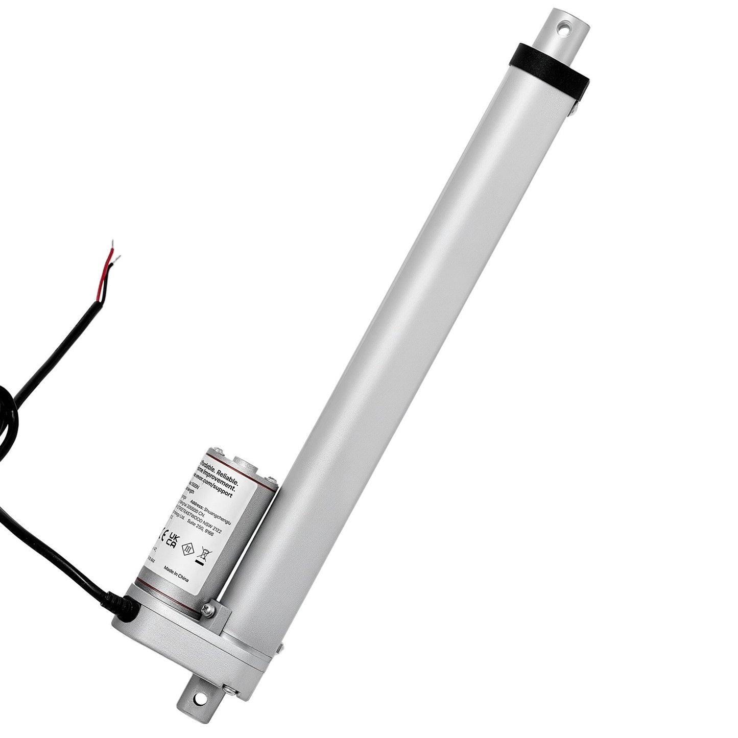 12V linjärt ställdon, 250 mm slaglängd 15 mm/s höghastighets 1000N linjärt ställdon - med IP54-skydd och monteringsfäste för lyftbord, fåtöljer, fönster- och dörröppnare