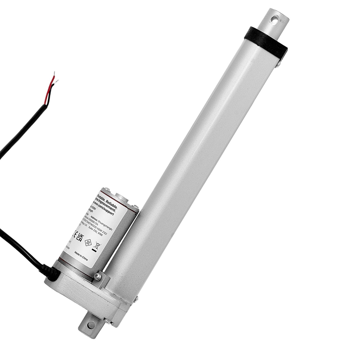 12V linjärt ställdon, 203,2 mm slaglängd 15 mm/s höghastighets 1000N linjärt ställdon - med IP54-skydd och monteringsfäste för lyftbord, fåtöljer, fönster- och dörröppnare