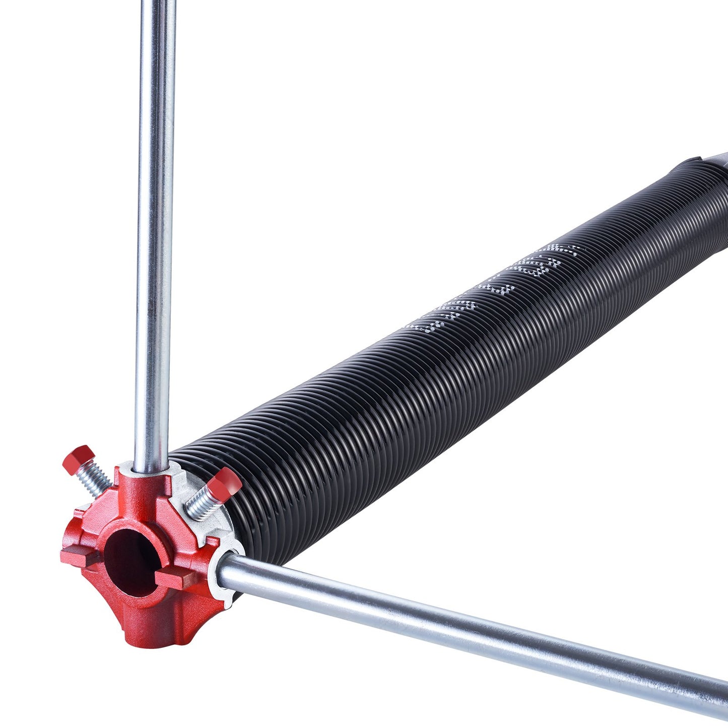 Garageportsfjädrar, par om 0,218 x 2 x 26 tum, 16 000 cykler, elektrofores svartbelagda för utbyte, garageportsfjädrar med halkfria lindningsstänger, handskar och monteringsnyckel