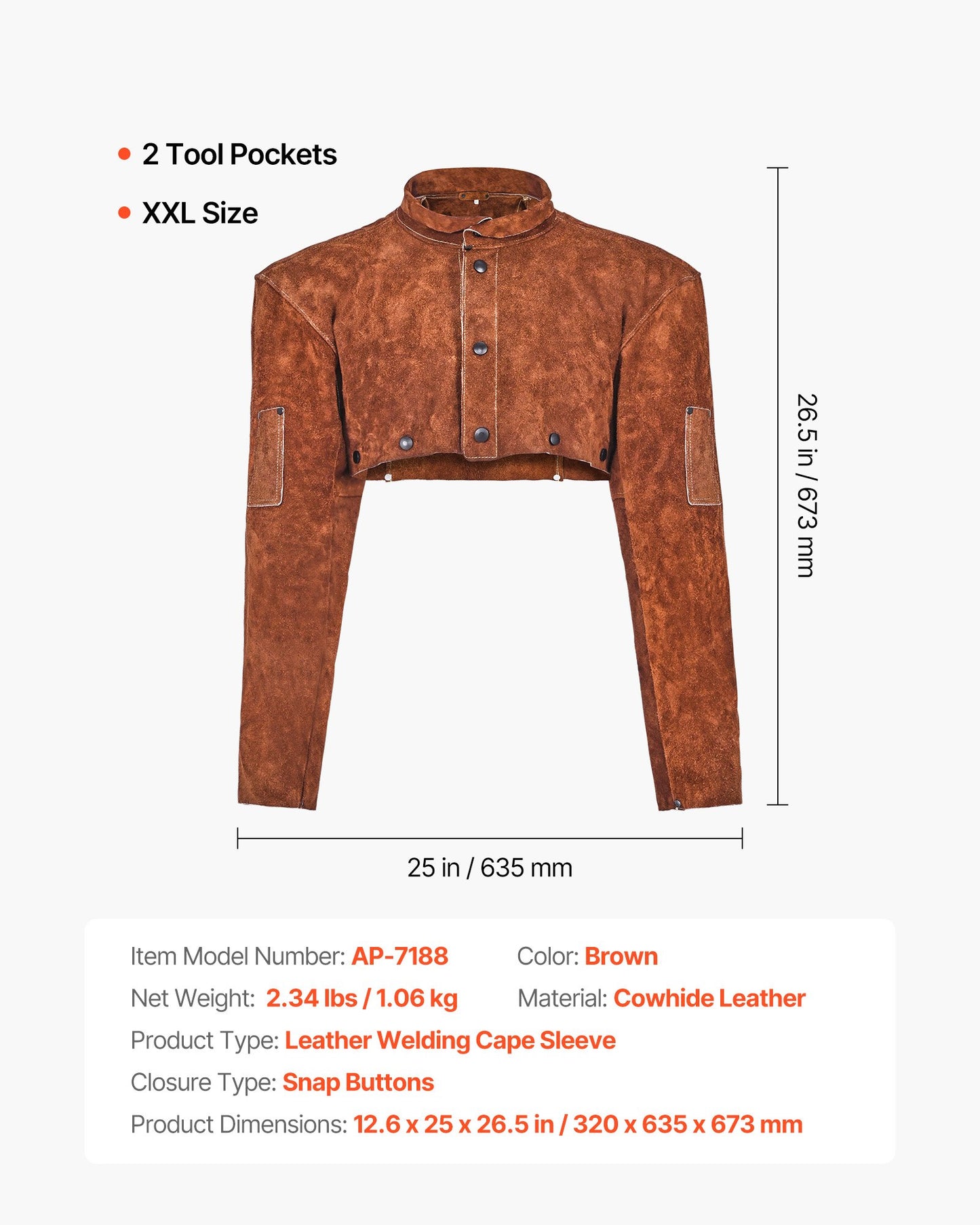 Svetskappa i läder, kraftiga, flamskyddade säkerhetskapar i kohud för män och kvinnor, värmebeständiga för svetsning, smide, träbearbetning, trädgårdsskötsel, XXL-storlek