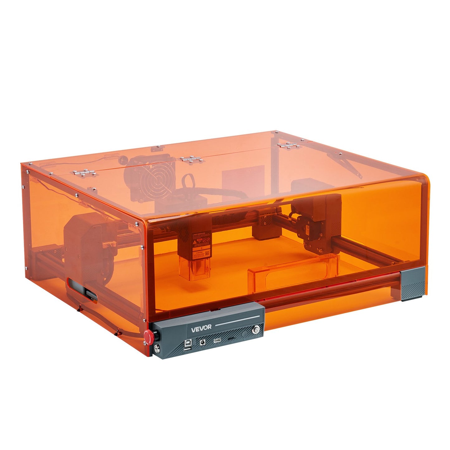 Lasergravör, 10W, lasergraverings- och skärmaskin med hölje, laserskärare och gravör, 300 x 300 mm arbetsyta, 7000 mm/min, för trä, läder, glas, vissa metaller, klass 1