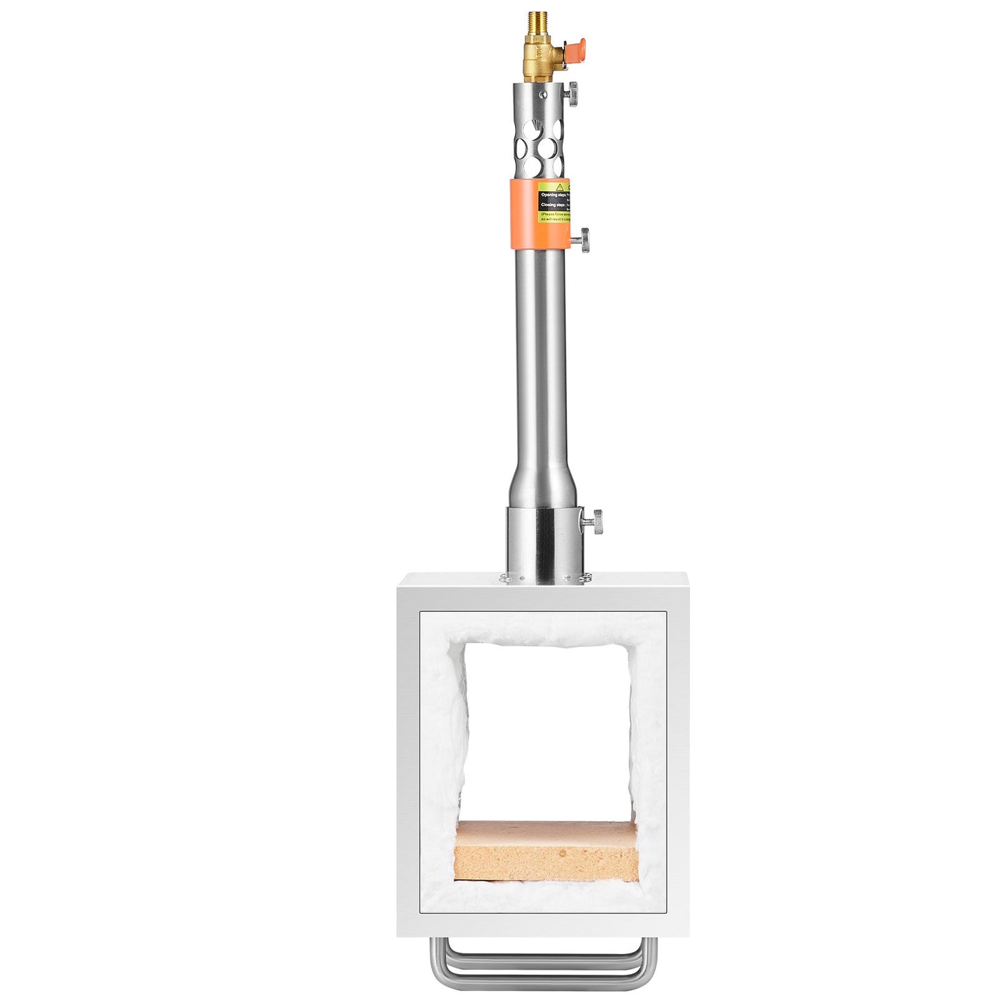 Bärbar propansmedja, hovslagarsmedja med 1 brännare, 2600℉ verktygs- och knivtillverkning, smedgassmedja för smedja, fyrkantiga rostfria stålverktyg och utrustning med stor kapacitet för metallsmide