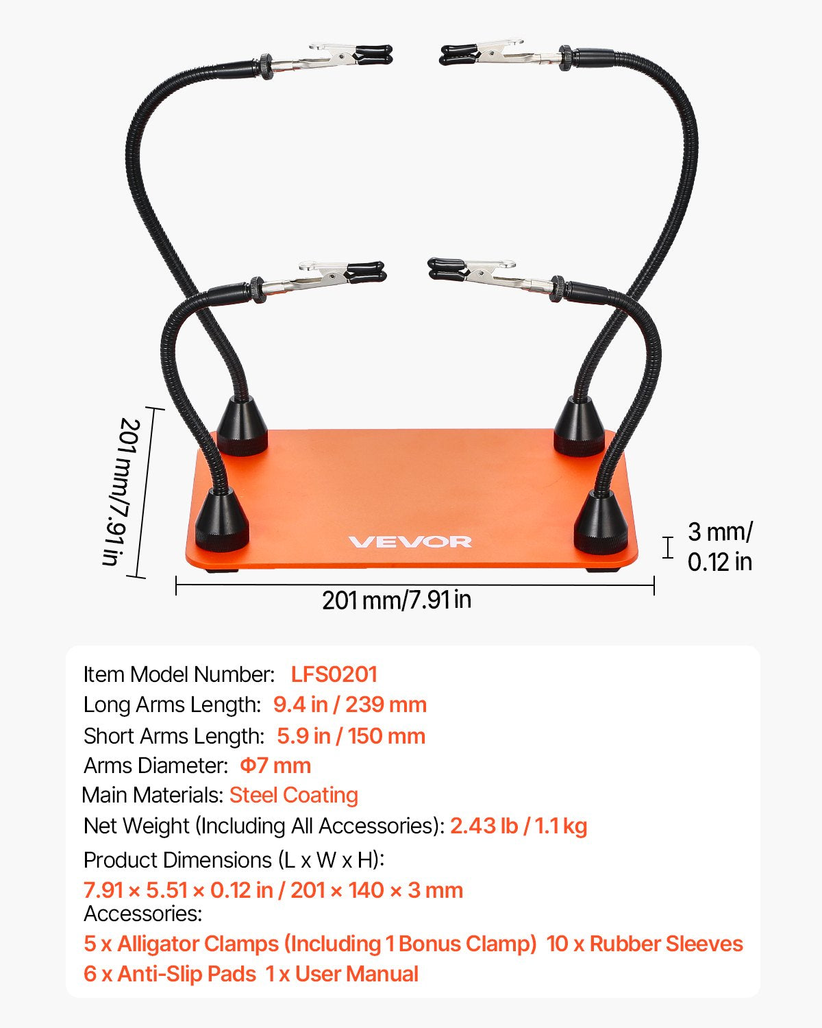 Magnetic Helping Hands Soldering Station, 4 Flexible Arms Third Hand Tool, with Alligator Clips & Non-Slip Heavy-Duty Steel Base, Soldering Helping Hands for Electronic Repair Craft Hobby DIY