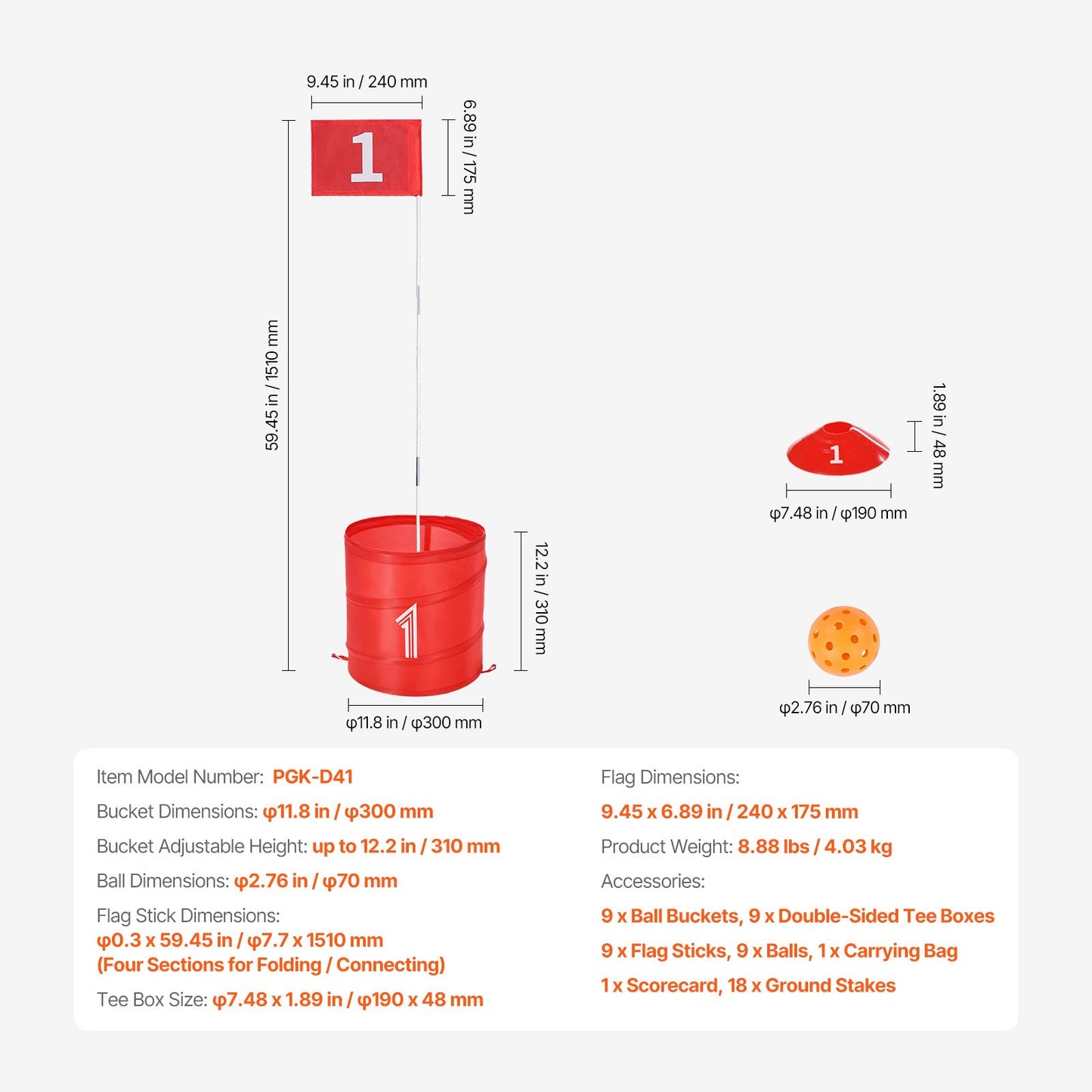 Backyard Golf Game, 9 Hole Golf Course, Golf Game Practice Games, Golf Chipping Game for Family, Adults and Kids, Portable Outdoor Yard Golf Game for Lawn, Yard, Camping, Park, Beach