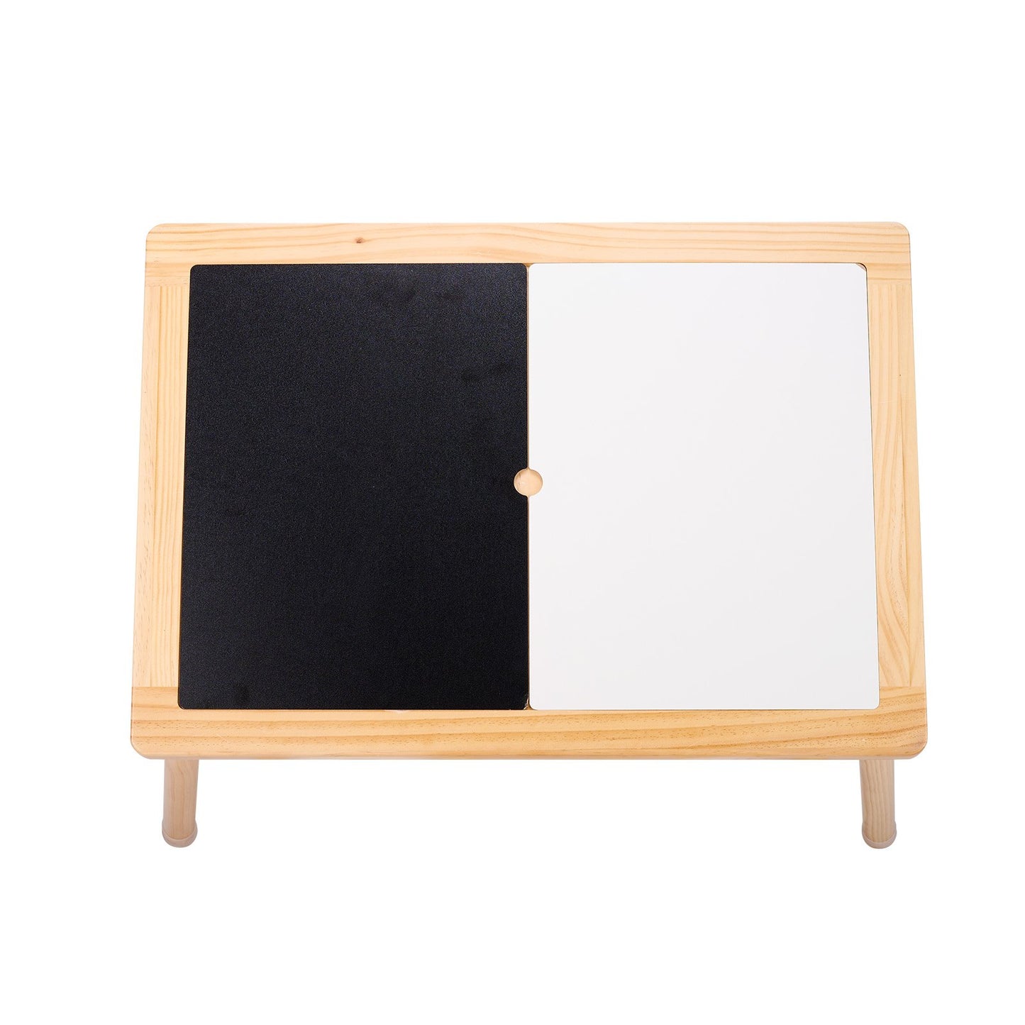 Sensoriskt bord för småbarn, aktivitetsbord för barn med 3 hopfällbara förvaringsfack och dubbelsidig bräda, sand- och vattenbord för inomhus-/utomhuslek, sensoriskt bord i trä för barn för att rita, studera, äta