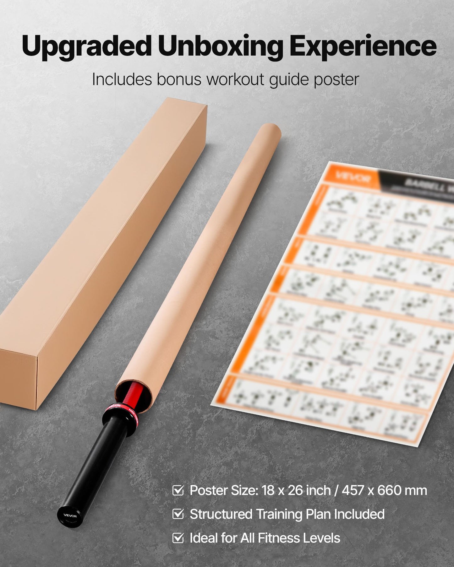 180cm Barbell Bar, Fit 2-Inch Weight Plates, Barbell Bar with Knurled Grip for Strength Training, Weightlifting, Squat, Deadlift, Bench Press, Curl, Overhead Press, 700lbs/317kg Capacity