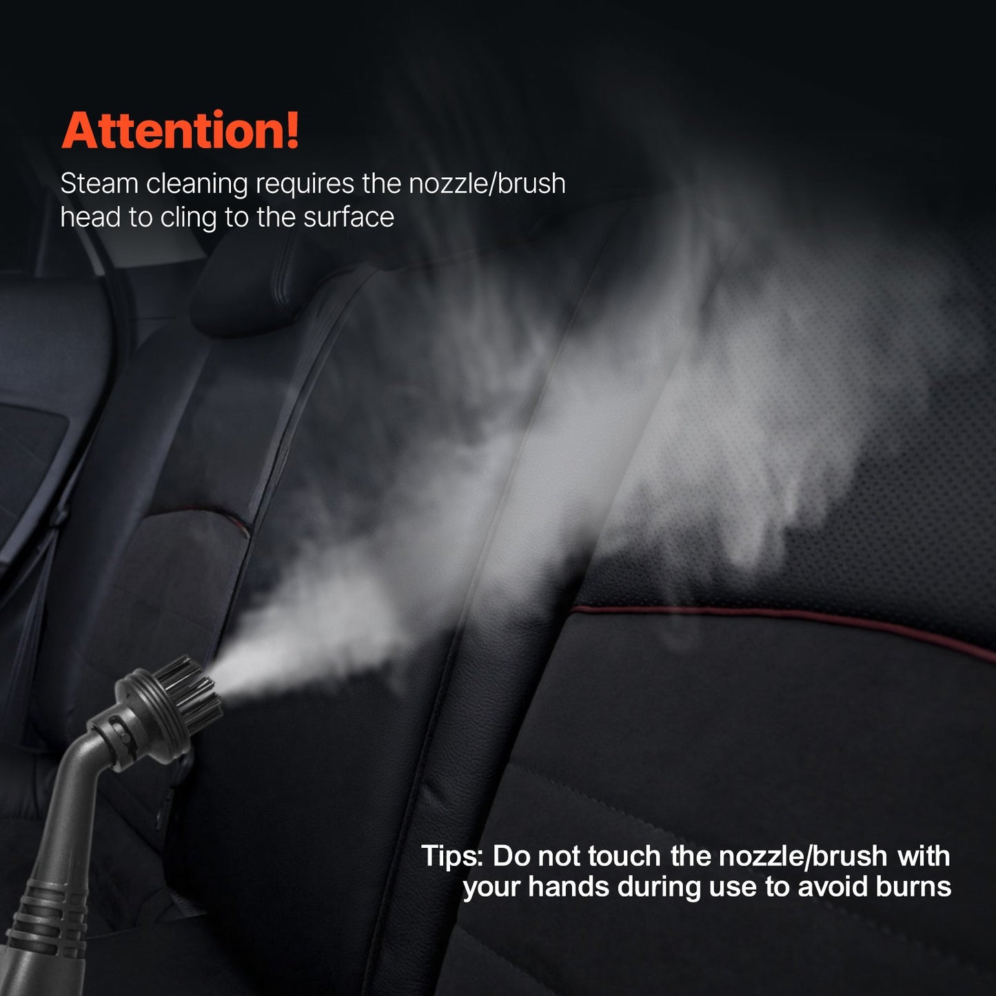 Steam Cleaner, Multipurpose Powerful Steamer with 27 Accessories, Steamer Cleaing with Extra-Long Power Cord, 53 oz Tank and Portable Handle, for Grout, Tile, Floors, Appliances, Home & Car