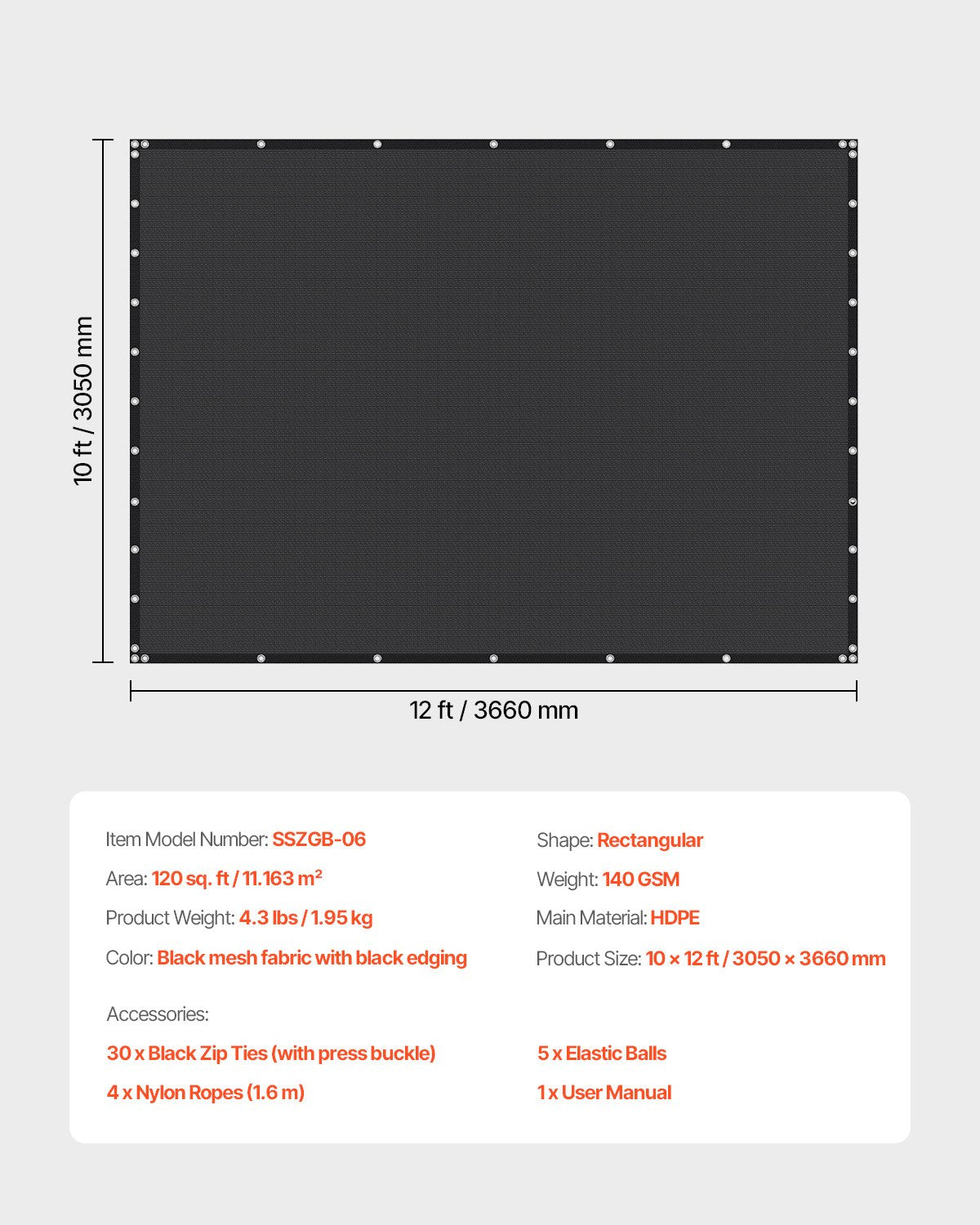 90 % solskyddsduk, 10 x 12 fot pergolaskydd med rostfria stålöljetter, solskyddstak med insynsskydd av 140 GSM HDPE-material, för utomhusbruk, uteplats, trädgård och bakgård (svart)