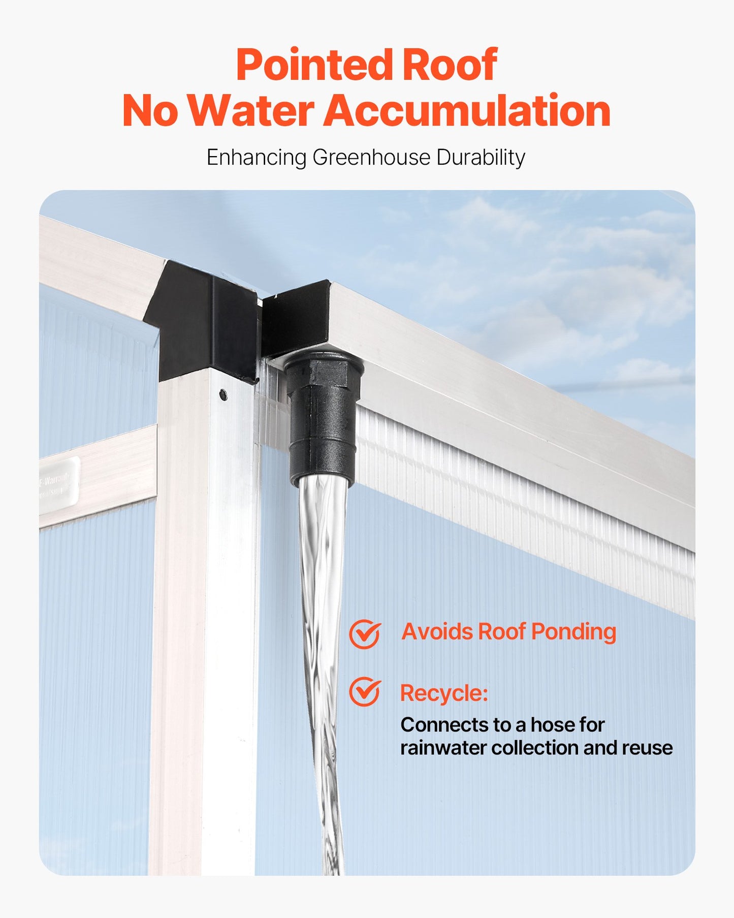 Polycarbonate Greenhouse, 6 x 4 Ft, Outdoor Greenhouse with Adjustable Vent Windows, Pavilion Styled Greenhouse with Sliding Door, Aluminum Large Walk-in Greenhouse Kit for Garden Backyard