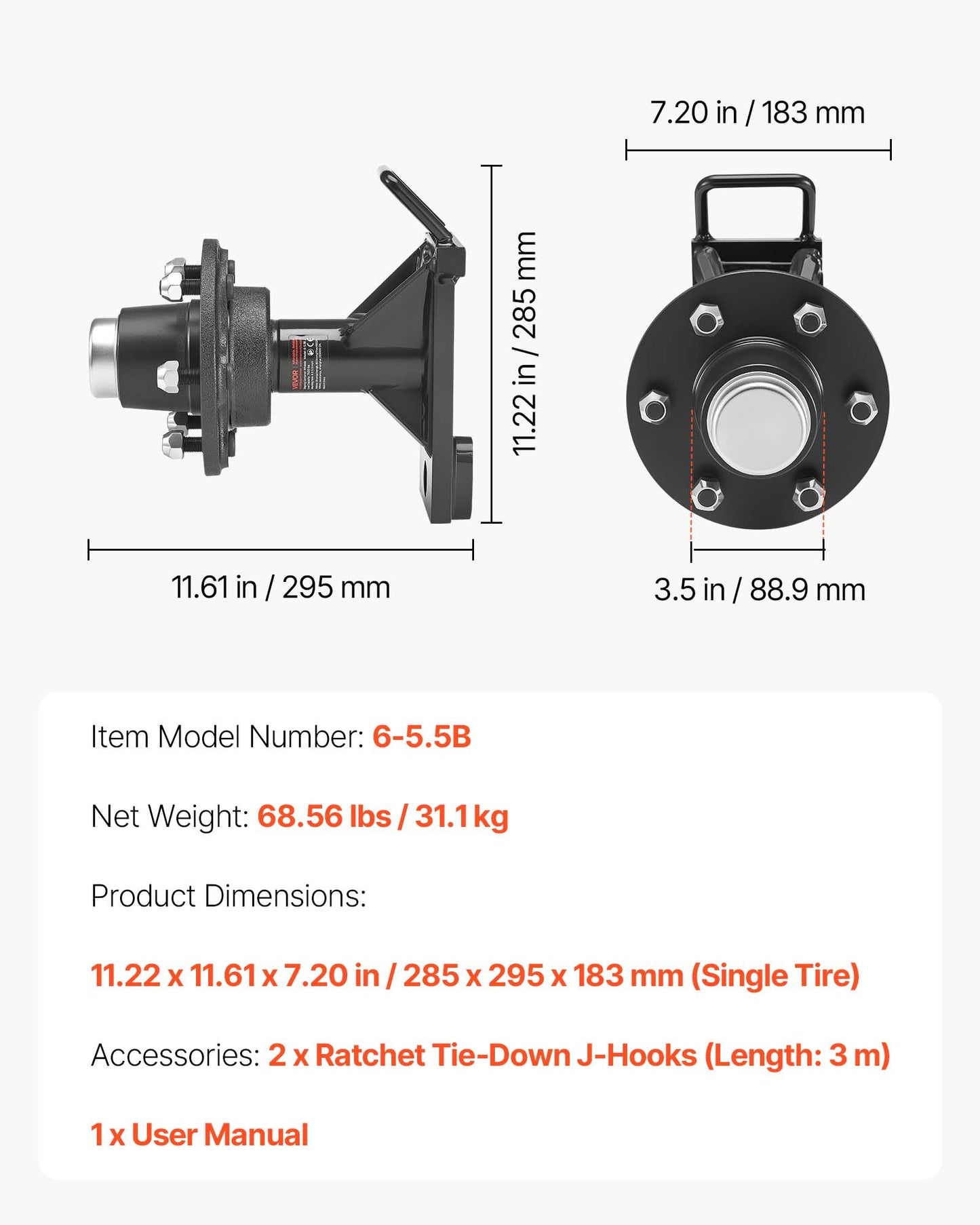 Hjul för fraktcontainrar med 6 hjul, axel för kraftig fraktcontainrar med spärrhake - kan flyttas 6–12 m, säker transport för docka, lager, byggarbetsplats, svart