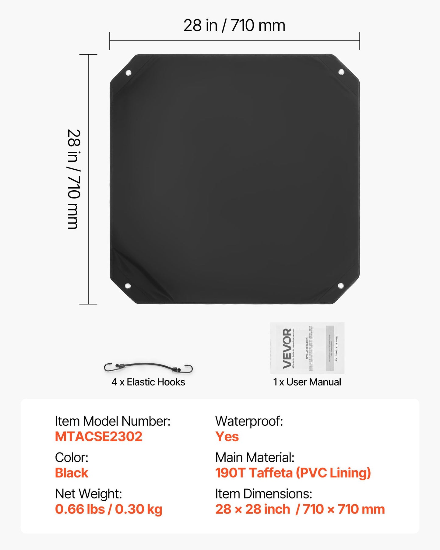 Luftkonditioneringsskydd för utomhusenheter, 710 x 710 mm Central AC-skydd för luftkonditioneringsenhet, Top Universal Mesh Defender Regntät Enkel installation för utomhusbruk Utomhus Alla årstider, Svart