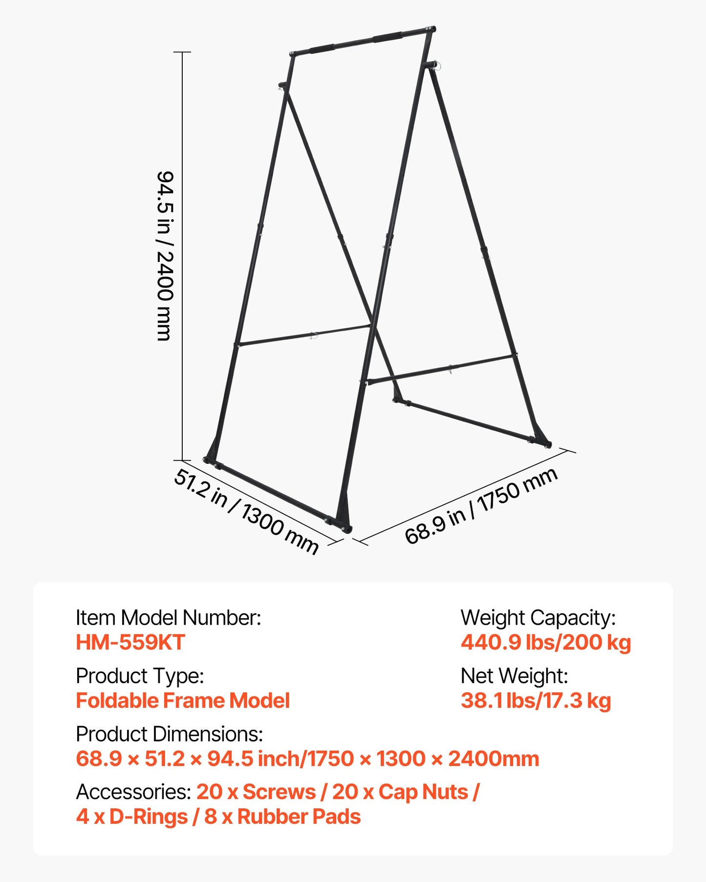 Yoga Stand Frame, Max 200 kg Load Swing Stand, Triangular Structure Yoga Aerial Rig, Aerial Silk Stands with EVA Foam, 4-Level Horizontal & 6-Level Vertical Adjustment, Multi-Functional