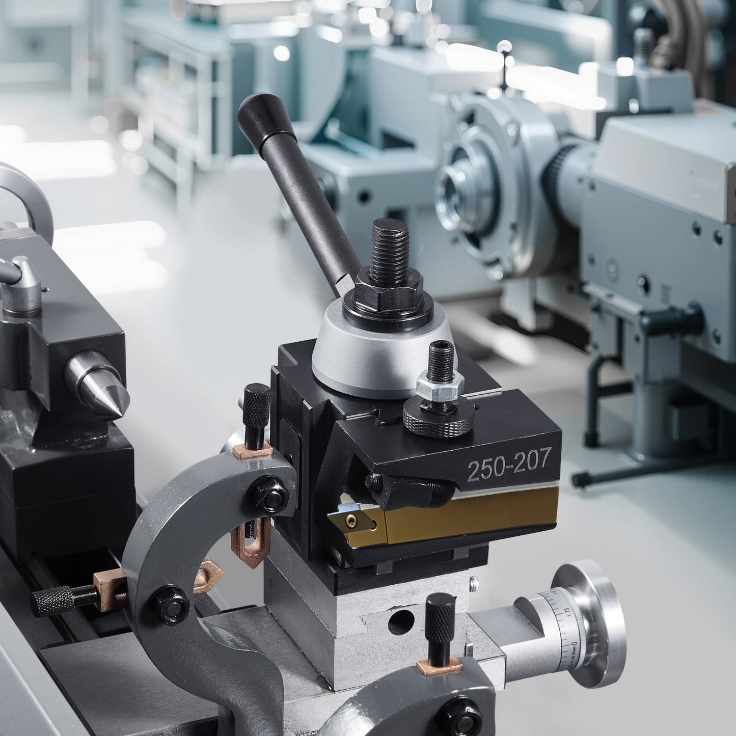 Quick Change Tool Post Set, 6 Pcs, Includes Lathe Tool Holders, Wedge Type Tool Post with Turning Tool Holder Accessories, for Mini Lathe & Metal Lathe 254-381 mm(10"-15") Swing, Durable Steel Material