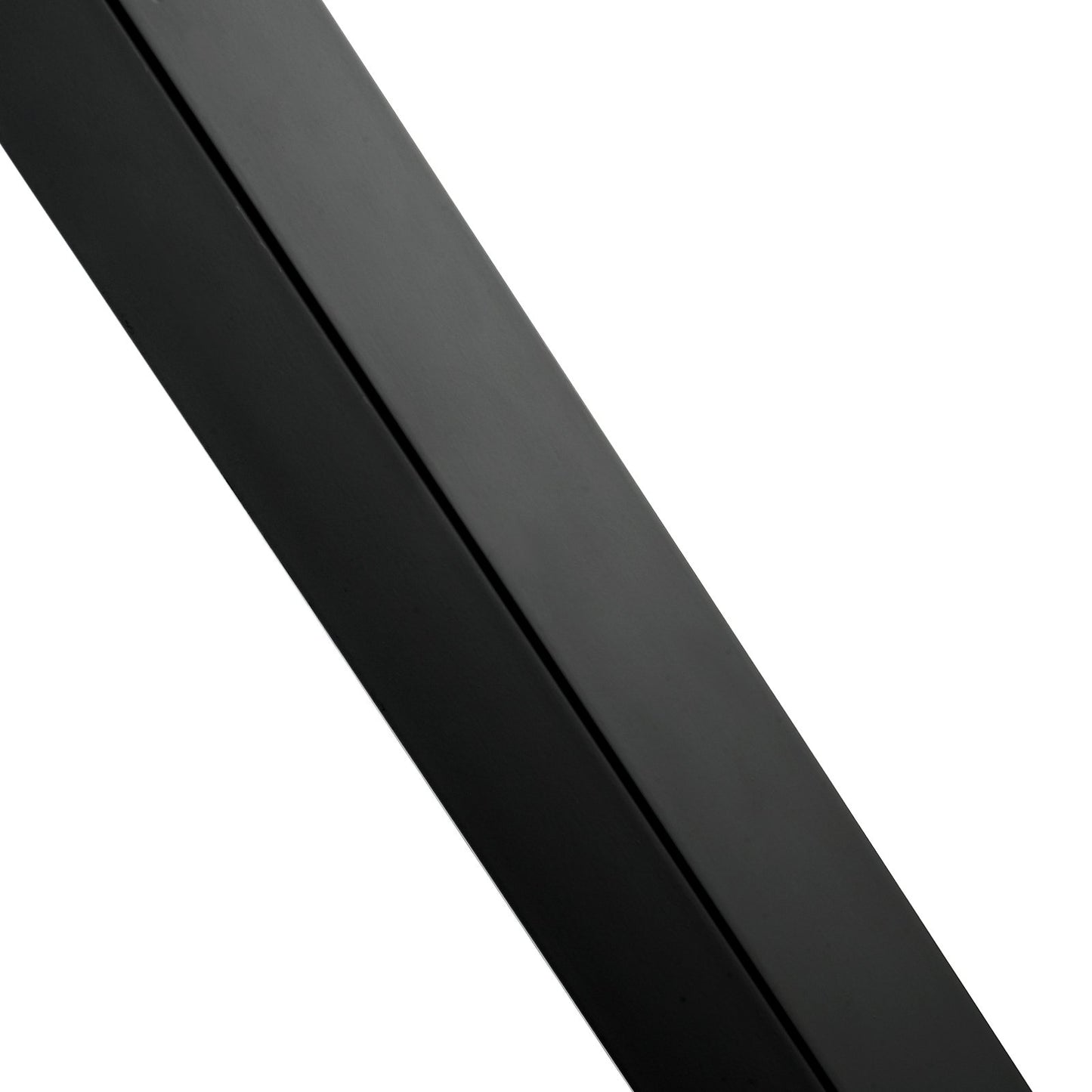 Kabelräckestolpe, 42 x 1,97 x 1,97", plan trappstolpe, kabelräckestolpe i rostfritt stål med borstad finish, trappräcke, gör-det-själv-räcke utan hål, trappräckessats med monteringsfäste, svart