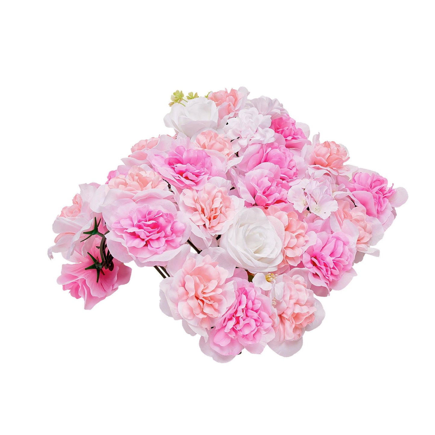 3D Flower Wall Panel, 12 PCS 15 x 15 inch, Artificial Floral Wall Background Mesh Backing Mat,Seamless Design&Easy Installation for Wedding Valentines Day Home Baby Party Backdrop Decor,Pink