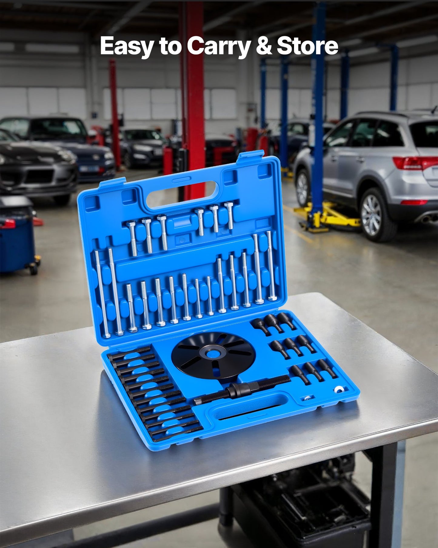 Verktygssats för borttagning och montering av avdragare för harmonisk balanserare, installationssats för harmonisk balanserare i helstål, verktygssats för borttagning och montering av balanserare, svänghjul, vevaxelremskivor, rattar