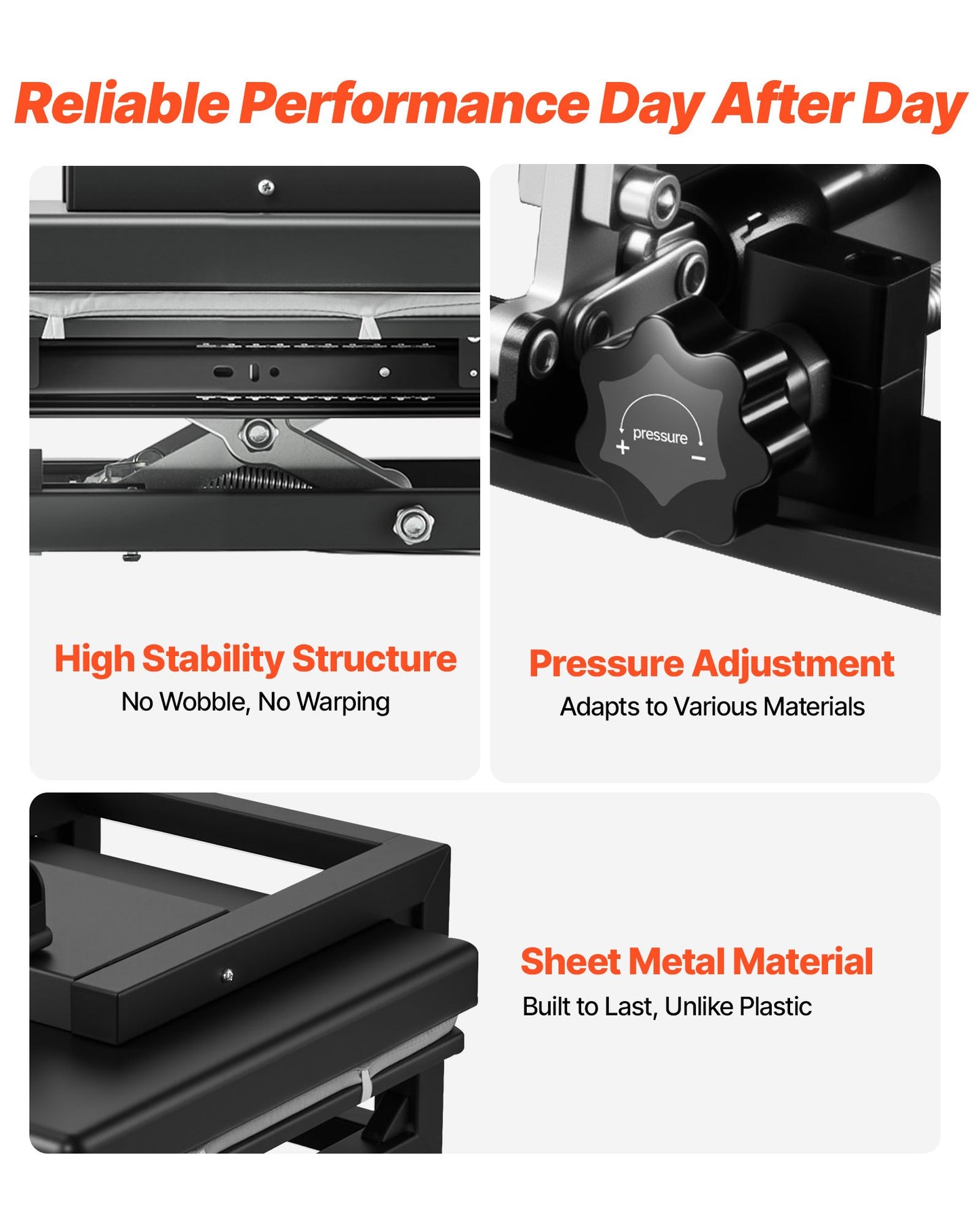 Hybrid Heat Press, 380 x 380 mm, 8-in-1 Multifunction, Heat Up Fast and Even, All-New Patented Design, Easy to Control, Sublimation Press Machine for T-shirts/Mugs/Tumblers/Caps/Plates, Black