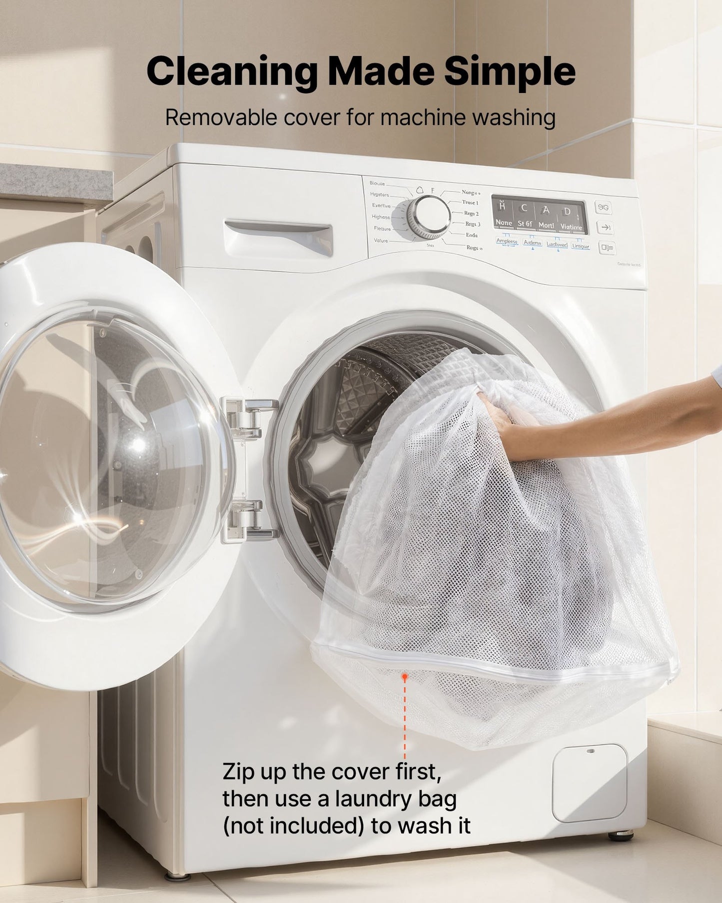 Human Dog Bed, 1320 x 860 x 240 mm Orthopedic Memory Foam Human Sized Dog Bed, Humans Pet Beds with Side Pocket, Handle & Zipper, Removable Machine-Washable Dogs Beds for Humans, Gray