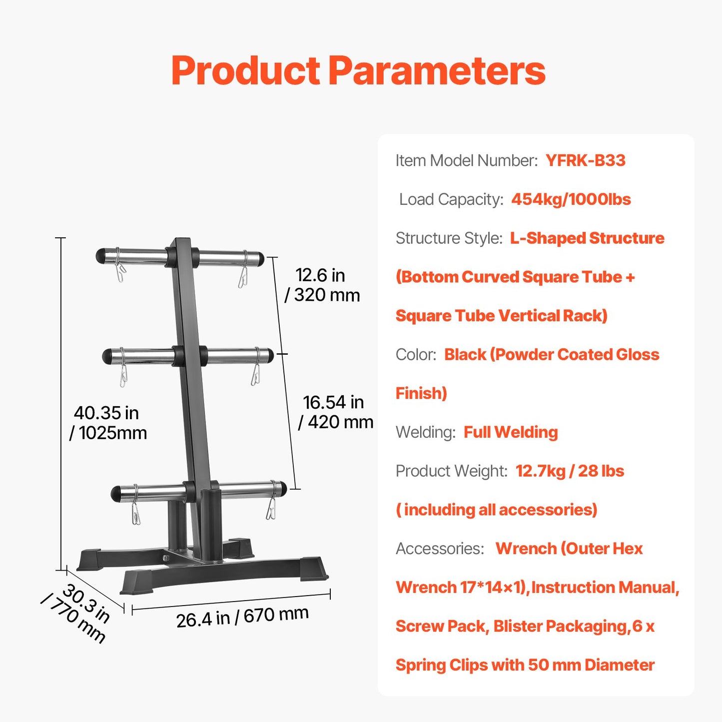 Viktplatteställ, L-rams viktplatteträd för 5 cm viktplattor, standard viktplatteträd, viktförvaringshållare med 450 kg lastkapacitet, skivstångsställ för hemmagym, svart