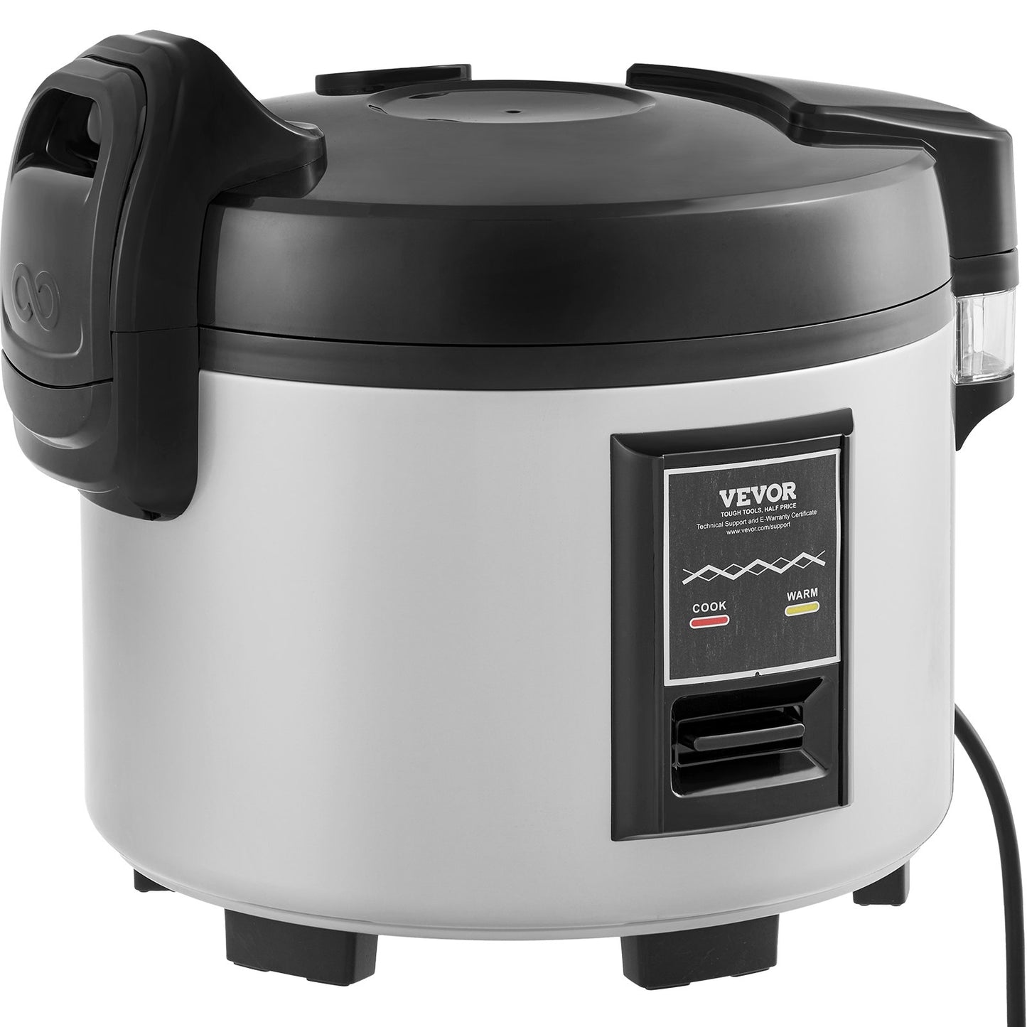 Commercial Rice Cooker, 45-Cup Rice Cooker, 9 Liter Large Rice Cooker and Warmer with Nonstick Inner Pot, Fast Cooking and 12-Hour Keep Warm, with Rice Cup and Paddle, for Restaurant