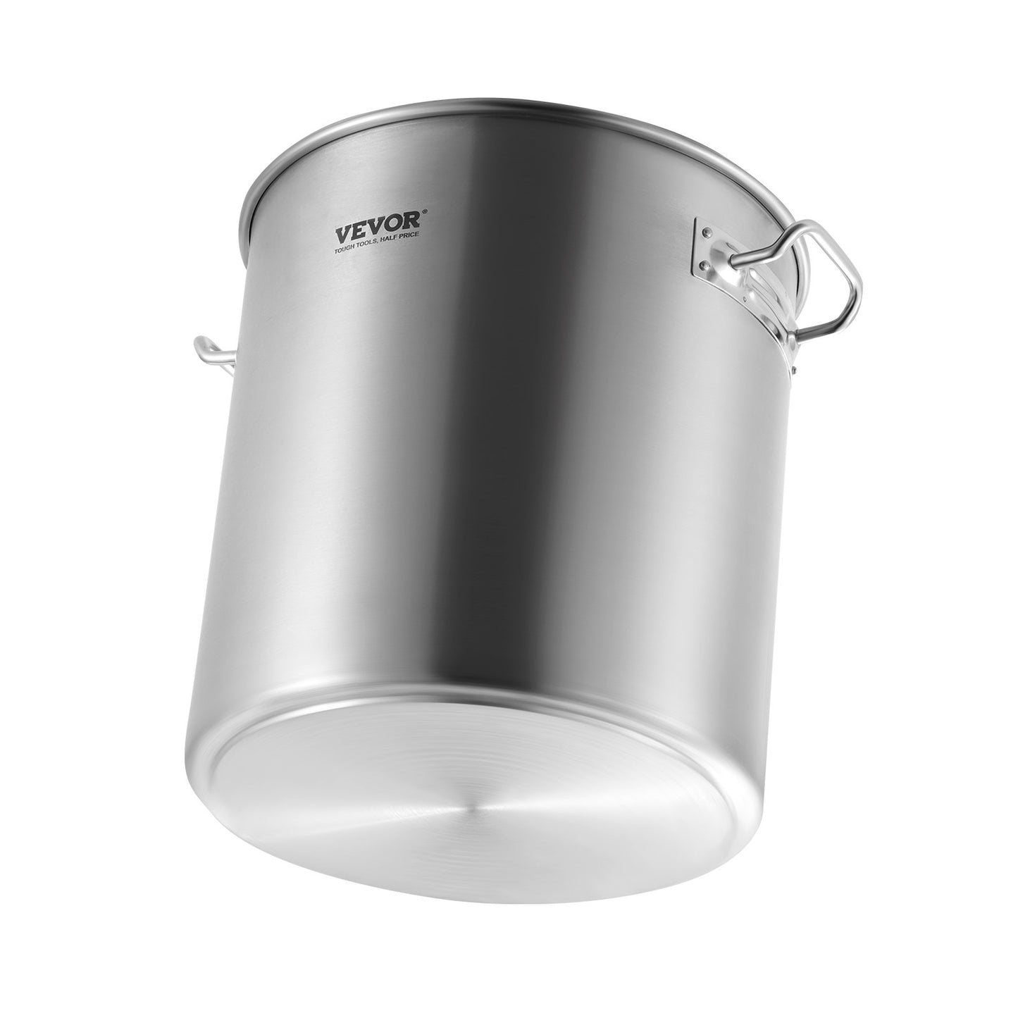 Stainless Steel Stockpot, 24 Quart Cooking Pots, Cookware Sauce Pot with Lid, and Handle, Heavy Duty Commercial Grade Stock Pot, Sanding Treatment, for Steaming Boiling or Frying Silver