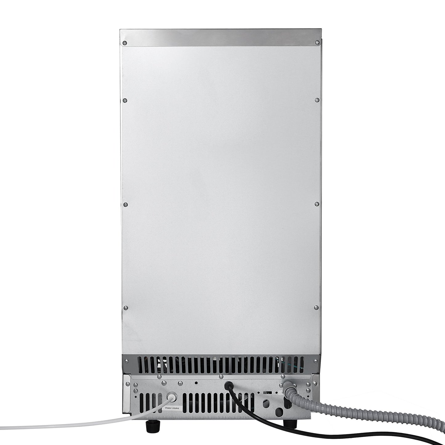 Commercial Ice Maker Machine, 45.36 kg/24h with 12.7kg Storage, 45 Cubes per Cycle, Stainless Steel Freestanding & Under Counter Ice Maker with LED Display & Self-Cleaning, for Bar Restaurant