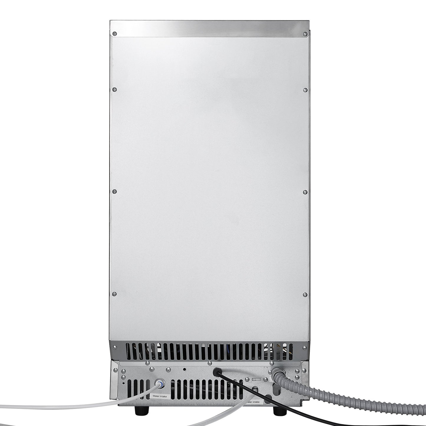 Kommersiell ismaskin, 54,43 kg/24 timmar med 12,7 kg förvaring, 45 kuber per cykel, fristående och underbänkismaskin i rostfritt stål med LED-display och självrengöring, för barrestaurang