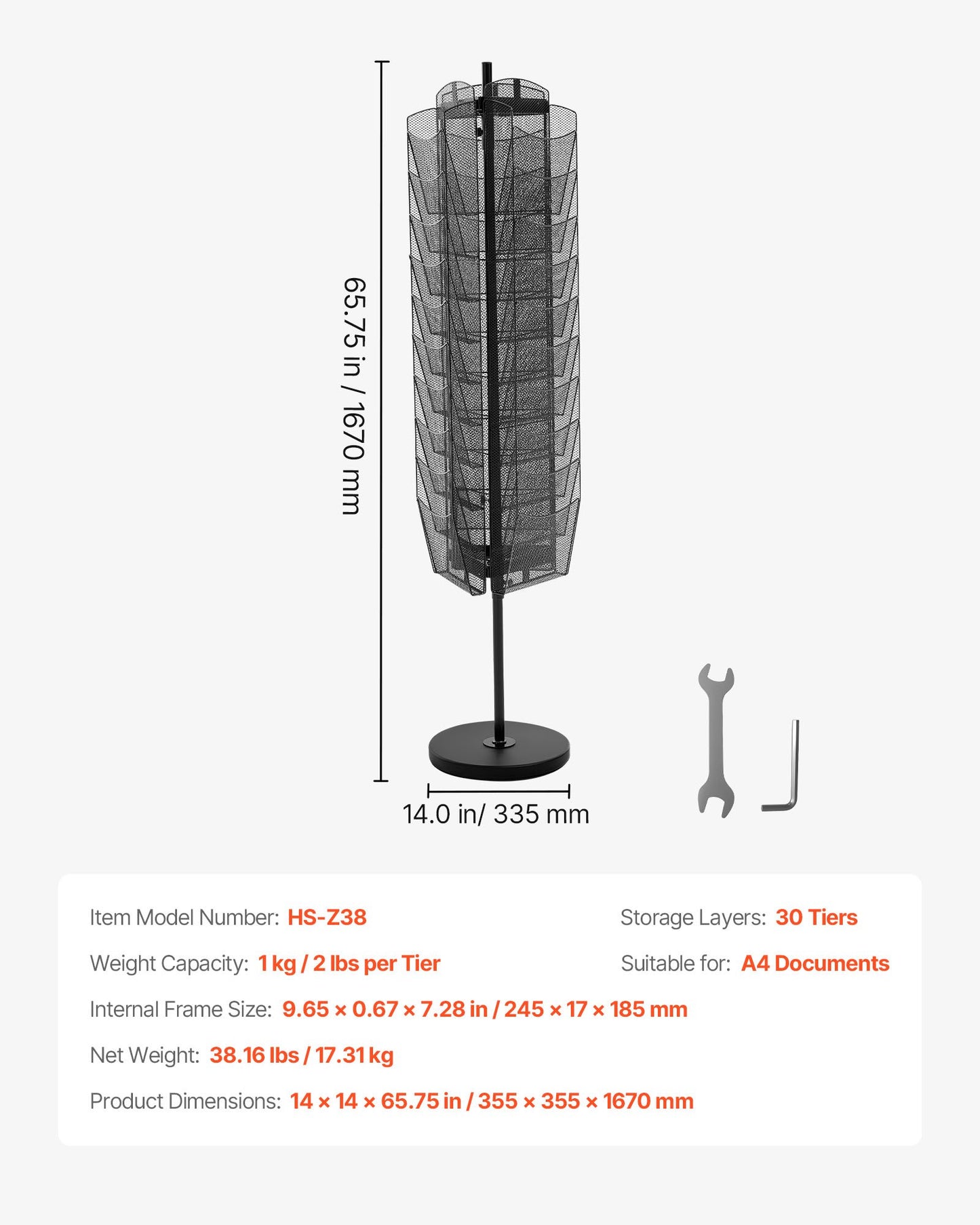 Roterande broschyrställ, 30-fickors nätmagasinsställ, bärbart golvstående tidskriftsställ, metallkataloghållare för butik, utställningar, kontor, mässa