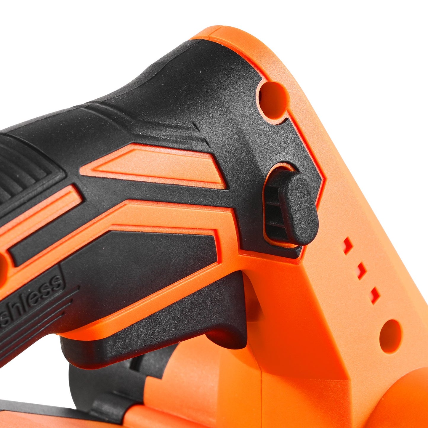 Sladdlös handhyvel, 82 mm skärbredd, 15000 varv/min elektrisk handhyvel med borstlös motor, justerbart skärdjup för träbearbetning, kompatibel med 18V-batteri (endast utan verktyg)