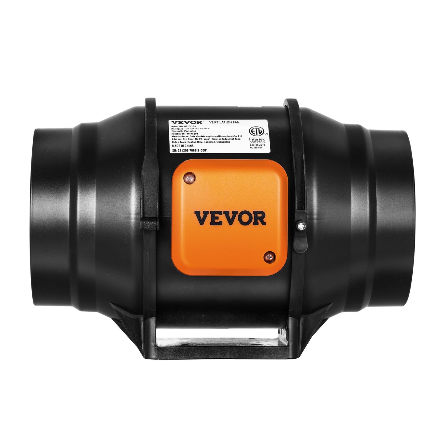 Inline-kanalfläkt, 152,4 mm 323,7 CFM med variabel hastighetsregulator, tyst AC-motorventilationsfläkt för kylförstärkare, odlingstält, hydroponik