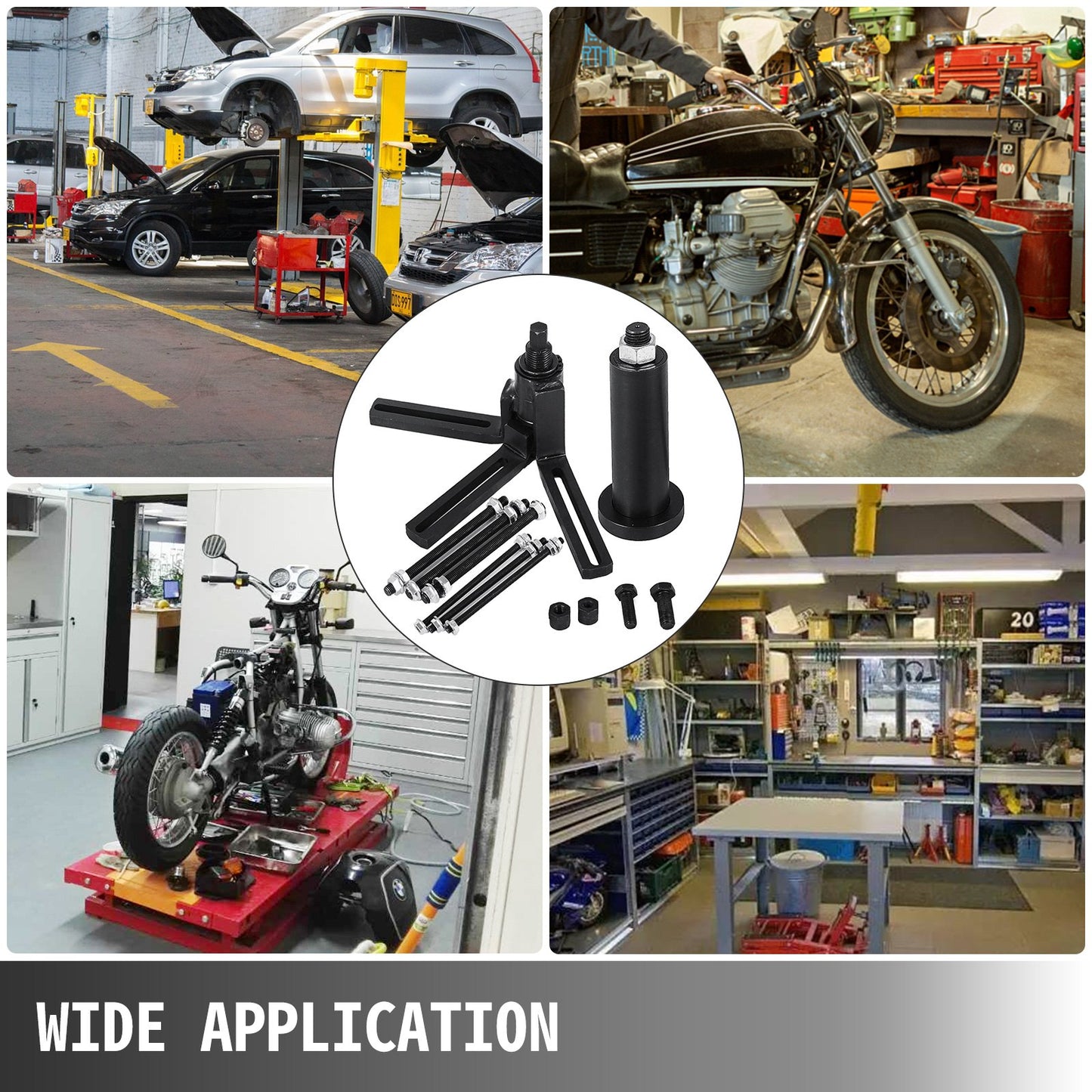 Husuper Crank Case Splitter Separator Puller Installer Adjustable Arms Mounting Bolt ATV Crank