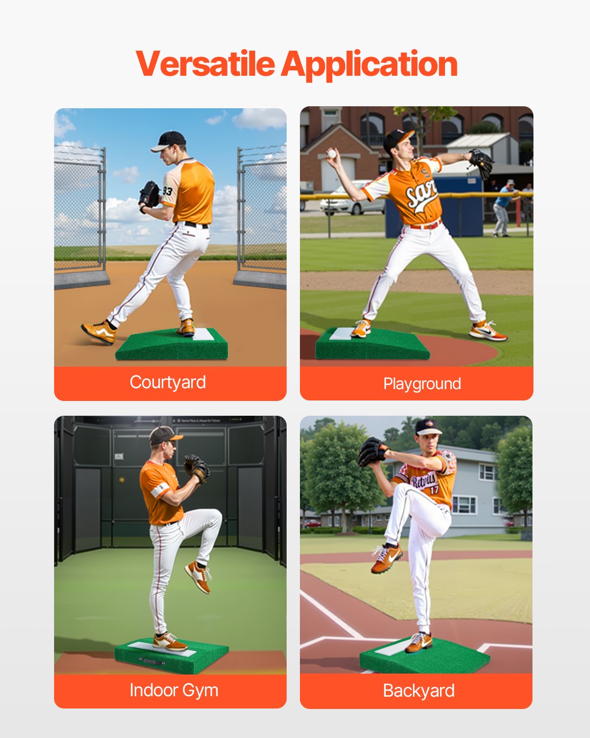 Pitching Mound, Portable Baseball Pitcher's Mound, 31 in Indoor Outdoor Pitching Practice and Training Equipment, Softball Pitching Aids with Antifade Turf, Pitching Rubber, Carry Handle