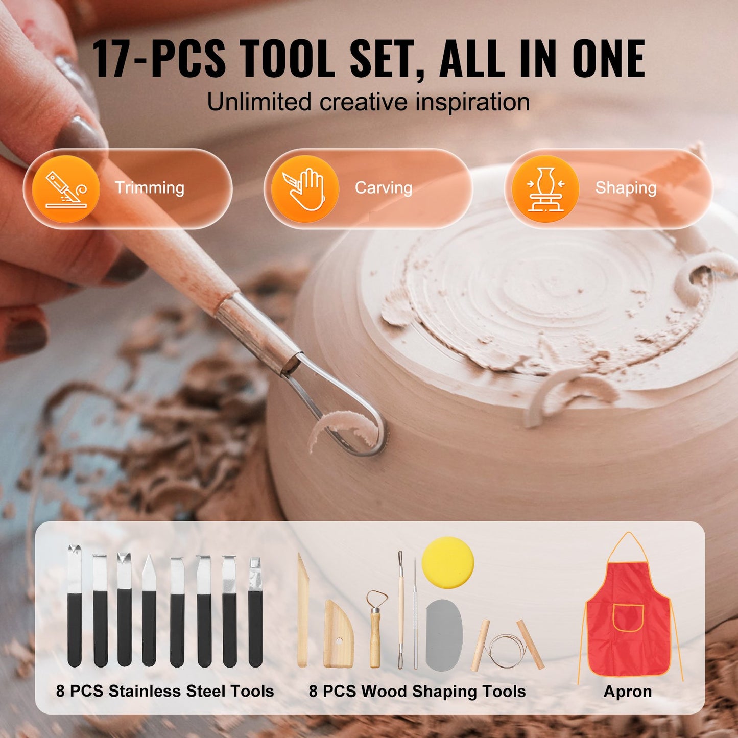 Keramikhjul, 10 tums keramikformningsmaskin, 350W elektriskt hjul för keramik med fotpedal och LCD-pekskärm, direktdrivet keramiskt hjul med 3 stödben för gör-det-själv-konst, vit