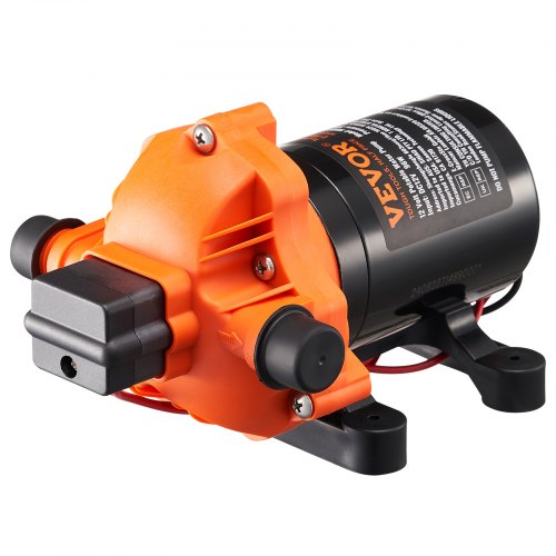12V Diaphragm Pump, 3 GPM (11.36 L/min), 3-Chamber 12 Volt DC Water Pump with Automatic Pressure Switch 2.7-6.9 bar(40-100 PSI) Adjustable, 3.4 bar(50 PSI), 12.7mm(1/2") MNPT Port, for RV Yacht Food Truck Camper Marine