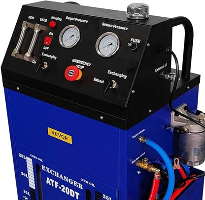 DC 12V Auto Transmission Fluid Flush Exchange Machine, Flushing Device Gear Liquid Exchanger 0-60PSI, Oil Exchange Flush Cleaning Gearbox Oil Changer for Gasoline Diesel