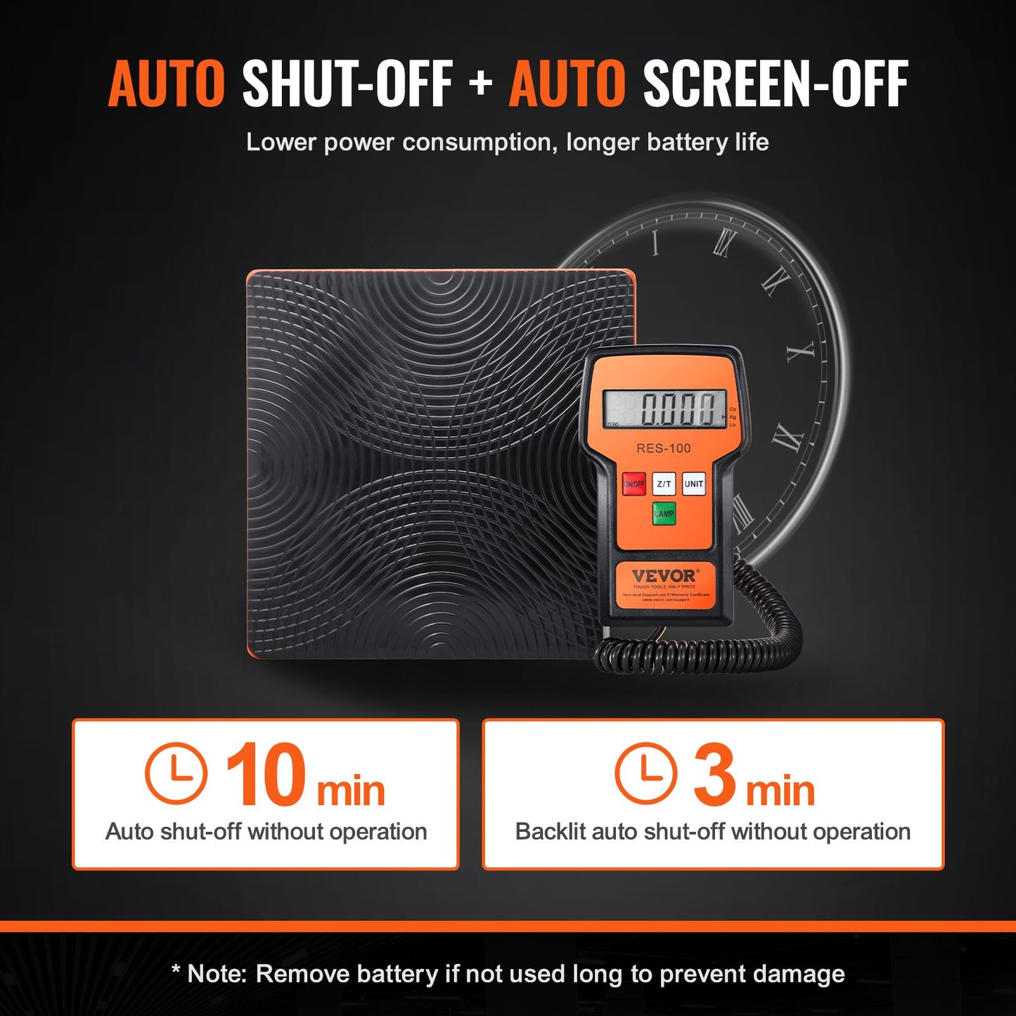 Electronic Digital Refrigerant Charging Freon Weight Scale 99.8 kg for HVAC