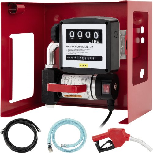 40 L dieselpump, eldningsoljepump, 300 W självsugande oljepump, oljesugpump, självsugande, dieselbränsleöverföringspump, automatisk räknarpump