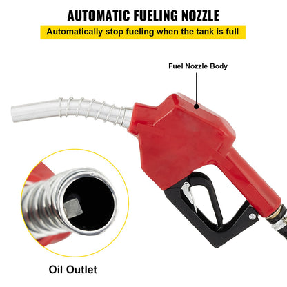 40 L Diesel Pump, Heating Oil Pump, 300 W Self-Priming Oil Pump, Oil Suction Pump, Self-Priming, Diesel Fuel Transfer Pump, Counter Automatic Pump