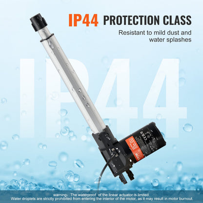 24V Linear Actuator Kit 25.4 cm 2.5 cm/s 99.8 kg/1000N with IP44 Protection