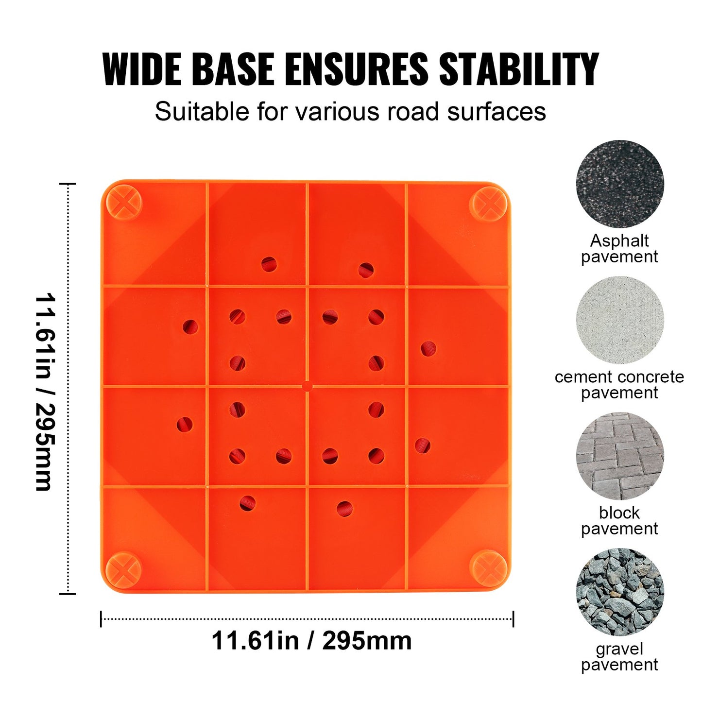 Säkerhetskoter, 4-pack 28 tums hopfällbara trafikkoner, byggkoner med reflexkragar, bred bas och förvaringspåse, för trafikkontroll, körträning, parkeringsplatser