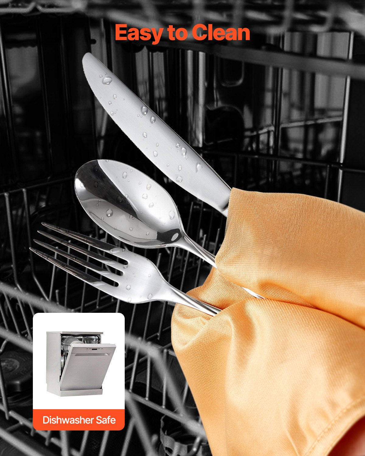 30-Piece Silverware Set, Food-Grade Stainless Steel Flatware Utensils, Mirror Finished Cutlery Set, Dishwasher Safe Eating Tableware for Kitchen Home, Service for 6, Include Knife Fork Spoon