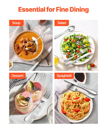 30-Piece Silverware Set, Food-Grade Stainless Steel Flatware Utensils, Mirror Finished Cutlery Set, Dishwasher Safe Eating Tableware for Kitchen Home, Service for 6, Include Knife Fork Spoon