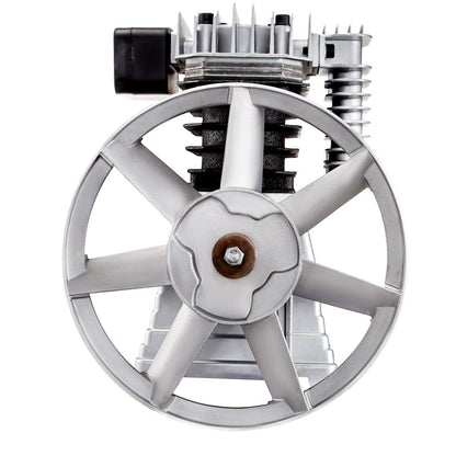 Industriell 3HP luftkompressorhuvudpumpmotor 160PSI 1300/min Enstegs dubbelcylindrig aluminiumluftkompressorhuvud Kolvformad stänksmörjningspump Enstegs