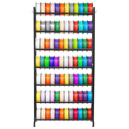 3D Printer Filament Storage Rack, 7 Tier Heavy Duty Storage Shelves for 3D Printing Filaments, Filament Spool Holders Racks for 3D Printing Studio, Home Studio, Office, Workshop (Shelf Only)