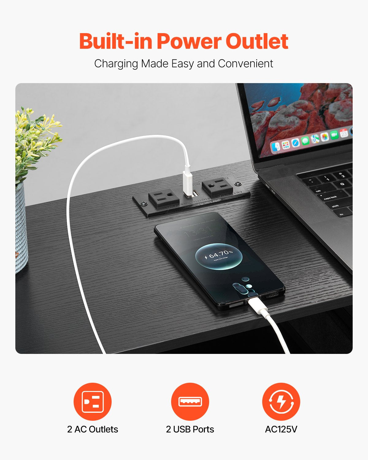Byrå med 10 lådor, tygbyrå ​​med tygfack, garderobsförvaringslådor med öppen förvaringshylla, LED-lampor och inbyggt uttag, tygförvaringstorn för sovrum, hall, garderob, svart