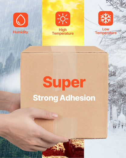 Genomskinlig packtejp, 7,5 cm kärna, 24 rullar 4,8 cm x 65 yards packtejp, 7,2 mm tjock, kraftig packtejp utformad för flytt, förvaring och packning, frakt och utskick, kontor