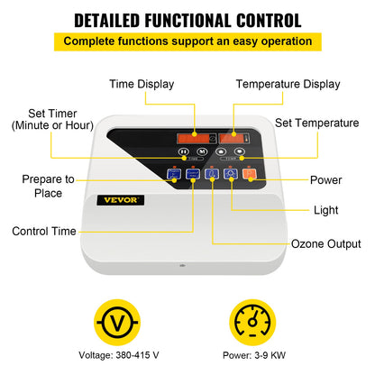External Sauna Heater Controller for 3KW-9KW Sauna Heaters Control Unit Sauna Stove Controller 104-221℉ Time Temperature